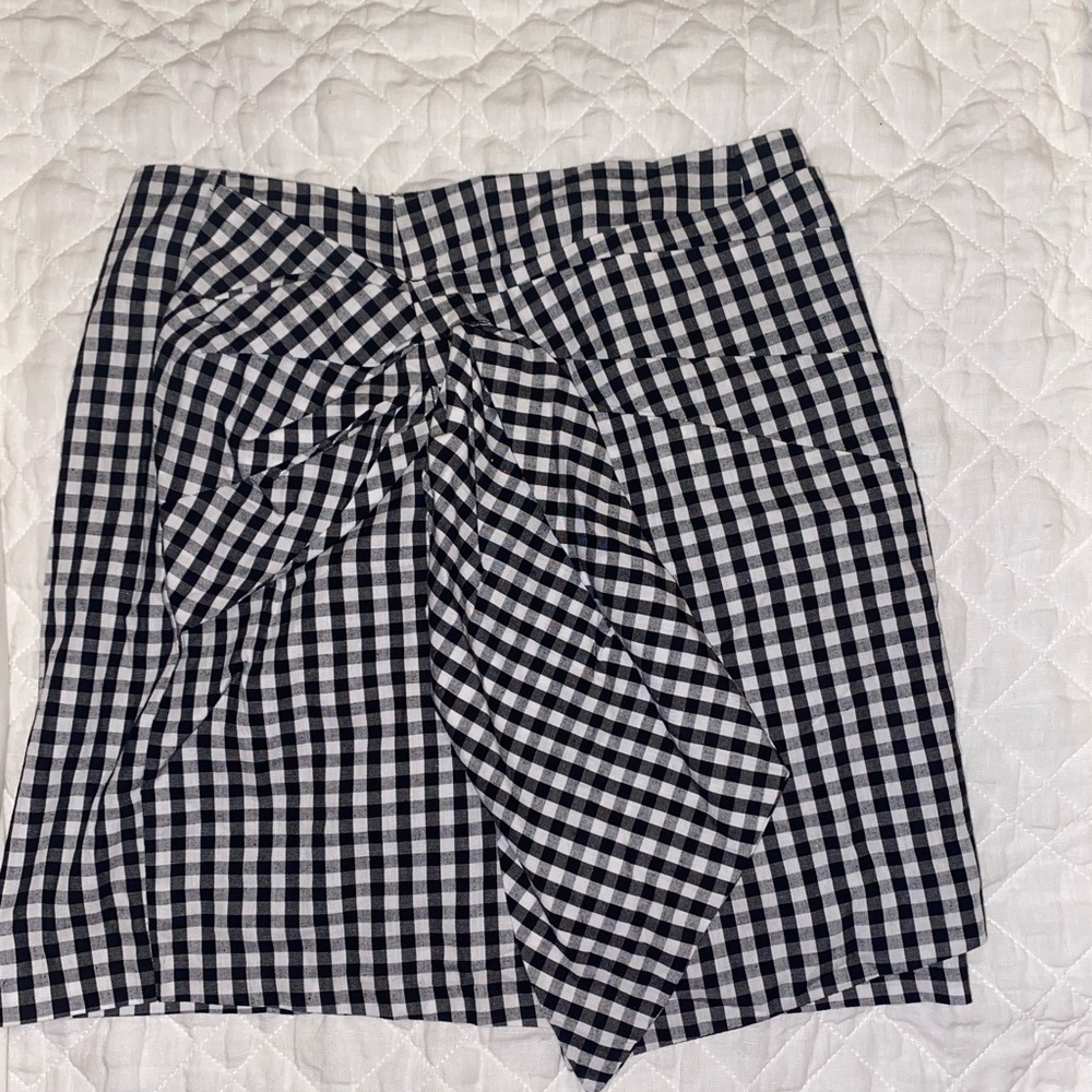 Giani Bini gingham skirt with ruffle
